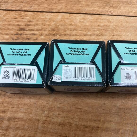 3 Pot Bellys Figures King Henry VIII Queen Elizabeth I Hootie - Picture 9 of 9